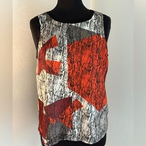 Trouvé Art Print Sleeveless Blouse